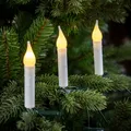 Produktbild: LED Lichterkette Weihnachtsbaum Außen 6/18h Timer 7,6m 20 Kerzen warmweiß 9,5cm