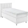 Produktbild: Boxspringbett, weiß, B:105cm L:210cm, Bezug: 100% Polyester;Polsterung: 100% Polyester, WESTFALIA SCHLAFKOMFORT, Komplettbetten, Boxspringbett, wahlweise mit Bettkasten und Topper