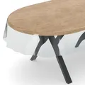Produktbild: ANRO Transparente Tischdecke Schutzdecke Glasklar Durchsichtig Klarsichtfolie - Marta - 0,3mm Oval 160x140cm Farbe Transparent