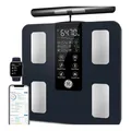 Produktbild: GE Körperfettwaage Digital 27 Körperwerte mit Handsensoren, 180 kg Schwarz, LED