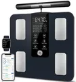 Produktbild: Koerperfettwaage Digitale Personenwaage 8 Elektroden 180 kg Schwarz mit App