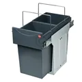 Produktbild: Einbauabfallsammler Hailo 3666101 AS Tandem 2x15 Liter dunkelgrau