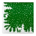 Produktbild: Sovie HORECA Serviette Marvin in Grün aus Linclass® Airlaid, Weihnachtsserviette festlich stoffähnlich, Einwegserviette ideal für Adventszeit & Weihnachten, 40x40cm, 50 Stück