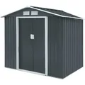 Produktbild: Hattoro S100 Metall Gerätehaus XL Geräteschuppen Garten Schuppen Gartenhaus Grau