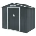Produktbild: HATTORO S100 Metall Gerätehaus XL Geräteschuppen Garten Schuppen Gartenhaus Grau - Grau