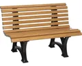 Produktbild: Blome Gartenbank Amrum 80 x 121 x 64 cm Belastbarkeit bis 160 kg Kunstoff Holzop