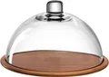Produktbild: LEONARDO Servierplatte CUCINA, Glas, Massivholz, (Set), Holzkäseplatte/Glasglocke, handgefertigtes Unikat
