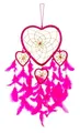 Produktbild: Großes Ca 50cm x 16cm Herz Dreamcatcher Traumfänger Pink Mädchen Kinder Glitzer