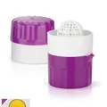 Produktbild: Börner Saftpresse • Zitruspresse für frische Obst- & Gemüsesäfte • Entsafter mit Saftbehälter • Orangenpresse & Zitronenpresse manuell • Handpresse • Fruchtpresse • Farbe: Violett