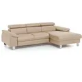 Produktbild: Ecksofa - biscuit - Kopfteilverstellung - Recamiere rechts