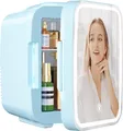 Produktbild: YASHE Mini Kühlschrank LED-Lichtspiegel 4-Liter-Kleinkühlschrank tragbar Blau