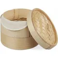 Produktbild: Relaxdays Dampfgarer Bambus Natur 2 Etagen 16,5 cm x 20,5 cm 390 g
