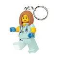 Produktbild: LEGO Iconic Schlüsselanhänger LED Taschenlampe Kinderspielzeug - Krankenschwester - 76 mm große Figur - 2 CR2025 Batterien enthalten