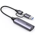 Produktbild: UGREEN Video Capture Card, USB 3.0 HDMI auf USB C/A Videoaufnahmekarte, 4K Eingang und 2K30Hz Capture, hdmi grabber kompatibel mit Switch Switch 2 PS5 Xbox TV Stick Camera Laptop iPad Handy Mac mini 4