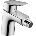 Produktbild: hansgrohe Logis Bidetmischer, ComfortZone70, Zugstangen Ablaufgarnitur, Ausladung 119mm, 71204000, Farbe: Chrom