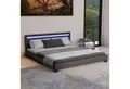 Produktbild: Juskys Polsterbett Paris, 180x200 cm, bunte LED-Beleuchtung, Kunstleder, weiches Kopfteil