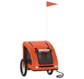 Produktbild: vidaXL Fahrradhundeanhänger 45 kg Fahrradanhänger für Hunde Orange Oxford-Gewebe und Eisen