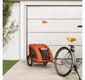 Produktbild: vidaXL Fahrradhundeanhänger vidaXL Fahrradanhänger für Hunde Orange Oxford-Gewebe und Eisen