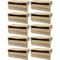 Produktbild: cyclingcolors 10x Lattenhalter Monolatte 63 x 8 mm Kunststoff für Lattenrost Holzrahmen Bett Endkappen Befestigung Lasche Klammer Schraube, beige