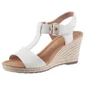 Produktbild: Gabor MILANO Sandalette, Blockabsatz, Sommerschuh, Sandale mit Absatz in Korkoptik weiß 41 EU (7,5 UK)