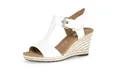 Produktbild: Gabor Damen Sandaletten, Frauen Sandalen,Moderate Mehrweite (G),Riemchensandalen,elegant,Leichter Absatz,Weiss (Jute-Weiss),41 EU / 7.5 UK