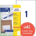 Produktbild: AVERY Zweckform Universal-Etiketten 210 x 297 mm weiß 30 Etiketten