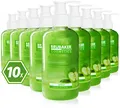 Produktbild: BRUBAKER Cosmetics 10er Pack Handwaschlotion Flüssigseife Apfel - 10 x 240 ml im praktischen Spender - reinigt sanft und spendet Feuchtigkeit - für hygienisch saubere Hände