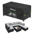 Produktbild: BEEWAY Gartenmöbel Abdeckung Wasserdicht V2.0 300x250x102cm, Schutzhülle Abdeckplane für Gartentische Terrassenmöbel Möbelsets - 420D Oxford Gewebe, Anti-UV, Winterfest