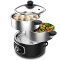 Produktbild: Cecotec Elektrischer Dampfgarer Vapovita Steelpot. Leistung 1300W, Edelstahlbehälter, 10L, einstellbare Zeit, Auto Abschaltung, einfache Reinigung, spezieller Deckel, gesundes Kochen, Sicherheit