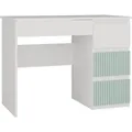 Produktbild: Moderner Kinderschreibtisch Mijas Arteso Rechts Farbe Weiss Mintgrün 4 Schubladen - Grün