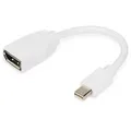 Produktbild: DIGITUS DisplayPort Adapterkabel, mini DP - DP St/Bu, 0.15m, DP 1.2 konform, we