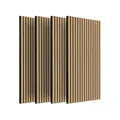 Produktbild: IZODEKOR 3D Wandpaneele Holz Schalldämmung, Schallabsorber Akustikpaneele Holz, Wanddeko Wohnzimmer, Wandverkleidung innen, Schallschutz | 4er Set, Natürlich
