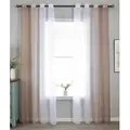 Produktbild: Gardinenbox Gardine (2 St), Ösen, transparent, Voile, Farbverlauf Vertikal »Modena« Voile Raffhalter 10000183 braun 140 cm x 225 cm