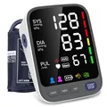 Produktbild: WAJ Blutdruckmessgerät, Blutdruckmessgerät Oberarm mit großer Manschette (22-42 cm) für zu Hause | Extra großes 6,4-Zoll-LED-Display | Arrhythmie-Erkennung | 2×120 Speicherplätze | Pulsmessung