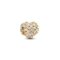 Produktbild: PANDORA Moments Funkelndes Herz Charm mit 14K vergoldeter Metalllegierung und Zirkonia, Kompatibel Moments, 764240C01