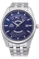 Produktbild: Orient Automatik Herren Armbanduhr aus Edelstahl in der Farbe Silber-Blau 44mm, Wasserdichtigkeit: 5Bar, RA-BA0003L10B