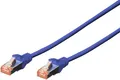 Produktbild: Digitus DK-1644-030/B RJ45 Netzwerkkabel, Patchkabel CAT 6 S/FTP 3.00m Blau Halogenfrei, verdrillte Paare, mit Rastnasenschutz