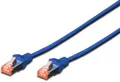 Produktbild: DIGITUS Professional CAT 6 S-FTP Patchkabel, Netzwerkkabel Cu, 3 m Blau BRANDNEU