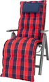 Produktbild: Auflage Relaxliege Rom 0851 rot-blau kariert 175x50x9 cm KETTtex