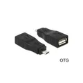Produktbild: Delock Adapter USB Micro B Stecker > USB 2.0 Buchse OTG voll geschirmt (65549)