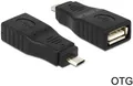 Produktbild: Delock USB 2.0 Adapter [1x USB 2.0 Stecker Micro-B - 1x USB 2.0 Buchse A] 65549