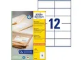 Produktbild: Avery® Zweckform Etiketten LR3424, A4, universell, permanenthaftend, druckergeeignet, Recycling-Papier, rechteckig, naturweiß, 1200 Stück auf 100 Bogen