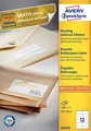 Produktbild: AVERY Zweckform LR3424 Etiketten (1.200 Adressaufkleber, 105x48mm auf A4, 100% recyceltes Altpapier, bedruckbare Adressetiketten, selbstklebende Klebeetiketten) 100 Blatt weiß (Recycling)