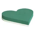 Produktbild: Creativery Nass Steckschaum Herz 30x26x6cm - für Profi Floristen & Hobby Bastler - Frischblumen Steckschwamm Groß - Blumen Steckmasse Blumensteckschaum - Floristik Zubehör & Floristikbedarf - Grün