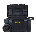 Produktbild: STANLEY Montagebox Werkzeugbox/Werkzeugkoffer leer Werkzeugkasten - Werkzeugkiste (50 L, Metallverschlüsse, Teleskopgriff, stabile Räder für schwere Last und leichten Transport) STST1-80150
