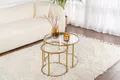 Produktbild: Skye Decor, Aurum - 60, 42 - Gold, Transparent, Couchtisch-Set, Gold, 100 % Metall, 42 x 42 x 39 cm