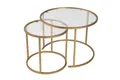 Produktbild: Skye Decor Couchtisch 100% TEMPERED GLASS & METAL, 60 cm - 42 cm (2 Pieces), 857NRD11 (Set, 2-St., 1x Großer Tisch (60x43x60) 1x Kleiner Tisch(42x39x42), Ineinanderschiebbar, Modernes Metall-Glas-Konzept