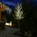Produktbild: LED-Baum weiß mit 240 LED warmweiß für  Weihnachten außen 240 cm hoch