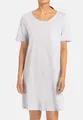 Produktbild: Hanro Nachthemd Cotton Deluxe (1-tlg) Nachthemd - Baumwolle - Zarte Voile-Blende am Rundhals-Ausschnitt