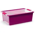 Produktbild: Keter Germany GmbH KIS Bi Box Allzweckbox M, 26 Liter, Mit Deckel, Maße: 55 x 35 x H 19 cm, Farbe: Lila / Transparent 237477